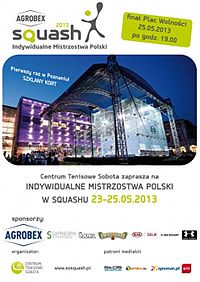 Wynajem trybun na mistrzostwa Polski w squasha w Poznaniu 2013